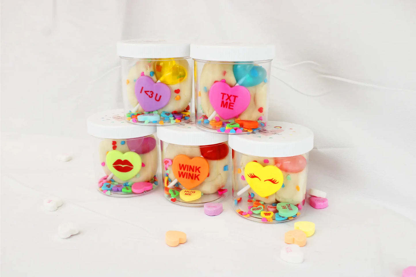 Valentines Mini Party Favor Play Dough-To-Go Kit